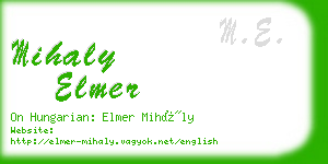 mihaly elmer business card